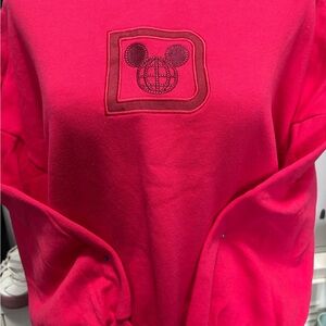Disney Bright Pink Sweatshirt with Embroidered Patch